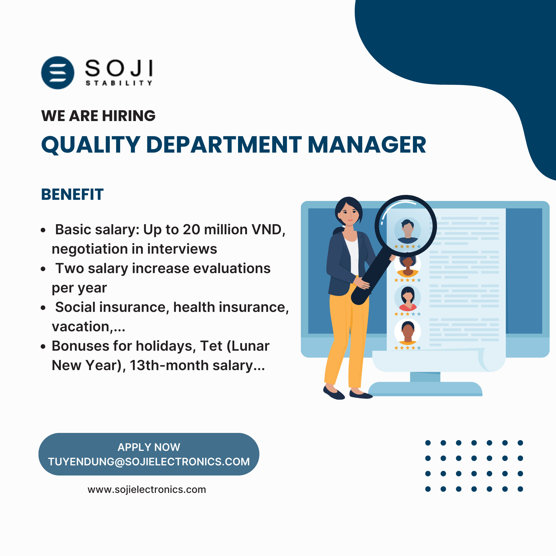 QUALITY DEPARTMENT MANAGER